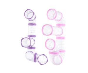 SOLUSTRE 16Pcs Hamster Tubes and Tunnels DIY External Tube PET Cage Accessories Plastic Connection Tracks Easy to Install Sturdy Material for Small PET Cage Use outside The