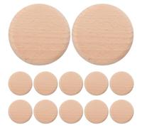 SOLUSTRE 16PCS Round Blank Wooden Cutout - Unfinished Flat Round Wood Coin Beads DIY Family Birthday Board Tags Making Wooden Circle Discs 5cm x 10mm