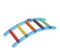 SOLUSTRE 1pc Acrylic Parrot Climb Blue Ladder Stand Perch for Pet Parrots Safe Non-toxic Birds Standing Plaything Suitable for Parakeet Cockatoo Conure Training