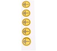 SOLUSTRE 1sheet Protective Earth Ground Symbol Sticker Electrical Safety Warning Label for Machinery Equipment Synthetic Self-adhesive Wear-resistant Grounding Decal