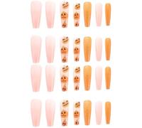 SOLUSTRE 2 Boxes Halloween Press on Nails Classic Halloween Style False Nail Tips Made of Sturdy Abs Material Easy to Use