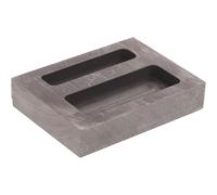 SOLUSTRE 2 Holes Ingot Mold Casting Ingot Mold Graphite Metal Casting Mould High Heat Resistance Chemical Resistance Black for Non-Ferrous Metals