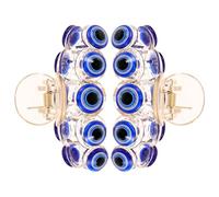 SOLUSTRE 2 Pcs Blue Evil Eye Jaw Hair Claw Clips for Women Resin Material with Unique Chic Design Does Not Damage Hair for Wedding and Everyday