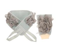 SOLUSTRE 2 Pcs Body Scrubber Exfoliating Gloves Bath Washcloth with Comfortable Rayon Texture and Massaging Feature for Gentle Dead Skin Removal During Shower