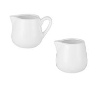 SOLUSTRE 2 Pcs Ceramic Milk Jugs Medium White Milk Pitchers and Sauce Holders for Home Coffee Shops Restaurants