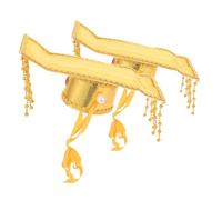 SOLUSTRE 2 Pcs Chinese Emperor Hats Traditional Asian Royal Crown Headwear for Adults Halloween Cosplay Props Comfortable Ceremonial Headdress for Ancient Chinese Opera and Costume Parties