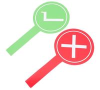 SOLUSTRE 2 Pcs Handheld Answer Paddle Teaching Prop with Red Cross and Green Check School Voting Board for Classroom Teacher Student Interaction and Judging Games