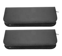 SOLUSTRE 2 Pcs Leather Hair Cutting Scissor Case Shear Storage Holder with Proper Storage Space for Professional and Personal Use by Hairstylists and Hairdressers