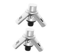 SOLUSTRE 2 Pcs Silver Wine Stopper Vacuum Sealer with Date Scale Stainless Steel Cap Bottle Sealers for Home Bar Restaurant Leak Preservation for Sparkling Wine Freshness