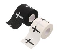 SOLUSTRE 2 Rolls Athletic Sports Tape with Cotton Material and 5cm Width Featuring Breathable Design and Cross Pattern for Secure Fit on Wrists and Knees During Tennis Matches