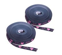 SOLUSTRE 2 Rolls Valentines Day Heart Ribbon Yards Polyester Craft Ribbon for Gift Wrapping Wedding Anniversary Party DIY Decorations Floral Arrangement