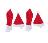 SOLUSTRE 2 Sets Christmas Pet Costume Hat and Scarf Set for Cats and Puppies, Red Fabric Material with Secure Fit and Warm Design, for Taking Pictures and Going a Walk