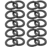 SOLUSTRE 20 Pcs Dumbbell Barbell Collar Replacement Rubber Rings Fitness Barbell Spacers Seal Accessories for Weightlifting Gym Exercise Equipment