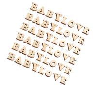 SOLUSTRE 200pcs 15mm Wooden Alphabet Letters for Crafts, Versatile DIY Decor Fine Craftsmanship, Small Beige Wood Letters for Handmade Photo Frames and Creative Projects