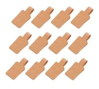SOLUSTRE 200pcs Brown Paper Bracelet Display Cards with Self Adhesive and Good Stickiness for Jewelry Labeling and Pricing Organization, Rectangle Shape Price Tags for Crafts and Earrings