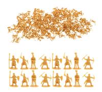 SOLUSTRE 200pcs Medieval Soldier Figures: Miniature People Figurines Medieval Soldier Models For Collectors - Army Playset For Educational Role-Play Party Decorations
