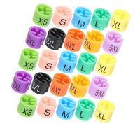 SOLUSTRE 200pcs Rings Clothes Hanger Number Markers Double Sided Color Coded Tags for Wire Hangers Clip Garment Identification for Retail Shops