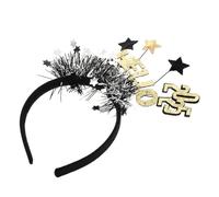 SOLUSTRE 2025 Happy New Year Headband with Star Boppers, Versatile Use Non-woven Fabric and Plastic Material, Comfortable Fit, Creative Festive Flair for New Year Parties and Celebrations