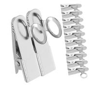 SOLUSTRE 20pcs Adjustable Metal Lapel Microphone Clips Secure Mic Holder for Ties Shirts Lightweight Portable Microphone Clip Replacement Kit for Presenters Actors Educators