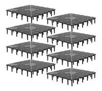 SOLUSTRE 20pcs Black Pvc Aquarium Filter Bottom Plates for Fish Tank Good Toughness and Receiving Type Butt-joint Installation for Breeding Large Dragon Fish and Sea