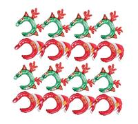 SOLUSTRE 20Pcs Christmas Balloon Headbands Inflatable Decorative Hair Hoops for Cute Xmas Party Favors and Photo Props Creative Cartoon Style for Holiday Theme Party Celebration