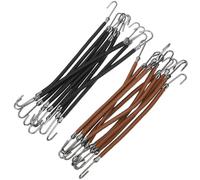 SOLUSTRE 20pcs Elastic Hair Cord Ponytail Hooks Bungee Hair Ties with Good Elasticity Assorted Colour Iron Polyester Rubber Wire for Women Suitable for Long Styling
