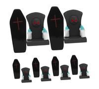 SOLUSTRE 20pcs Miniature Halloween Tombstones and Coffins Small-scale Gravestones for DIY Crafts Home Garden and Party Decorations Creative High-fidelity Design for Indoor Outdoor Use