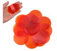 SOLUSTRE 20pcs Red Translucent Colored Film Lighting Color Filter Soften Harsh LED Lighting Easy Color Change round Creative Stickers for Pendant Lamps and Ceiling Spotlights in Home