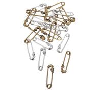SOLUSTRE 20pcs Skull Safety Pins Metal Punk Brooches 10 Antique Silver + 10 Antique Bronze Pins for Clothing Supplies and Sewing Accessories