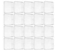 SOLUSTRE 20pcs Square Petri Dishes with Lids for Biology Labs and Classroom Settings, Ps Material, Moisture Control and Robust Stackability, Disposable Culture Plates for Scientific