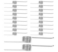 SOLUSTRE 20pcs Tiny Compression Springs 4-Coil Iron-Nickel Silver Small Torsion Spring Kit for Garbage Can Lid, Rubbish Containers, Bathroom and Kitchen Repair