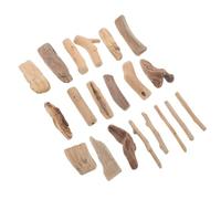 SOLUSTRE 20pcs Wood Blocks Driftwood River Driftwood with Artistic Appeal and Unique Natural Charm, Khaki Smooth and Delicate Surface, Different Shapes for DIY Crafts and Crafting Projects