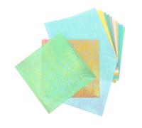 SOLUSTRE 20Sheets Pearlescent Shimmer Origami Paper Square for Easy Folding DIY Crafts Beginners Scrapbook Paper Cranes Handmade Projects