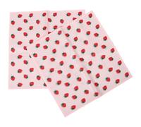 SOLUSTRE 20sheets Pink Strawberry Translucent Wrapping Paper for Birthday and Flowers Festival Packing Paper with Elegant Cartoon Patterns Wrap for Party Presents