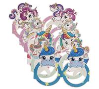 SOLUSTRE 24 Pairs Unicorn Party Glasses Paper Eyewear for Birthday Celebrations Themed Party Favors for Festivities Unique Design and Lightweight Comfort
