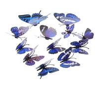 SOLUSTRE 24pcs 3D Butterfly Wall Stickers PVC Material Vivid Appearance Easily Adhesive Butterfly Wall Decorations for Door and Art Ornament for Home and Bedroom Decor