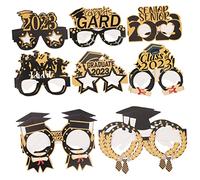 SOLUSTRE 24pcs Graduation Party Paper Glasses Lightweight Photo Props for Family Friends Comfortable Wear Graduation Party Supplies for Classmates and Celebrations