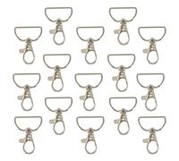 SOLUSTRE 24pcs Silver Metal Lobster Claw Clasps Key Ring Findings with Snap Closing Accessory and Sturdy Design, Classic Stylish Swivel Hooks for DIY Crafts