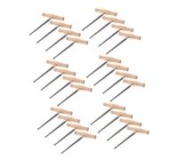 SOLUSTRE 24pcs Violin Peg Hole 1:30 Tapered Reaming Tool for 3/4-4/4 Violins with Wooden Handle Precise Peg Installation Tool for Luthiers and Professionals
