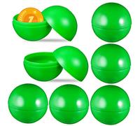 SOLUSTRE 25 Pcs Green Hollow Lottery Balls Plastic Reusable Raffle Balls with Openable Design for Party Games Sweepstakes and Game Props