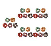 SOLUSTRE 25pcs Halloween Pumpkin Scrunchies Soft Elastic Hair Ties with Ponytail Holder for Women Festive Hair Accessories for Halloween Party and Daily Use