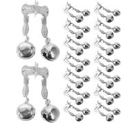 SOLUSTRE 25pcs Stainless Steel Fishing Bite Alarm Bells with Secure Fit for Rods, Extra Loud Crispy Sound, Night Visibility for Multiday Excursions and Dark Environments