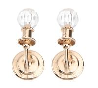 SOLUSTRE 2pcs 1:12 Scale Mini Wall Lamp Set - Tiny Dollhouse Lighting Accessories - Battery Operated Mini Lights for Dollhouse Decor