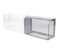 SOLUSTRE 2pcs 2-Slot Electrical Socket Outlet Cover with Anti-Splash and Anti-Grease Features, Ps Material Self-Adhesive Wall Protector for Home Improvement and School Use