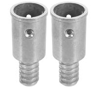 SOLUSTRE 2pcs Aluminum Alloy Threaded Connector Adapter for Mop and Broom Handles with American Thread Design, Secure Connection, Versatile Fixing Methods, Suitable for Outdoor Construction
