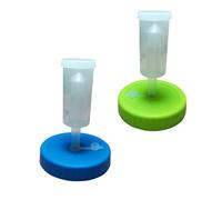 SOLUSTRE 2pcs Assorted Colour Fermenting Lids with Air-lock for Mason Jars, Airtight and Gas Release Features, for Home Brewing and Sourdough Starter Kit Random Color