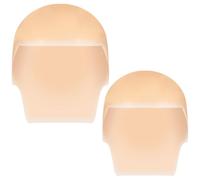 SOLUSTRE 2pcs Bald Caps: Latex Makeup Bald Head Wig Cap, Costume Accessories for Adults, Beige