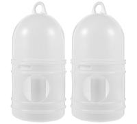 SOLUSTRE 2Pcs Birds Water Feeder Cup Plastic Pigeon Feeder with Three Holes Design 1L Capacity White Aviary Convenient and Safe Feeding Supply for Pet Bird When You Are Ready to Go