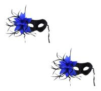 SOLUSTRE 2pcs Blue Lace for Women, Comfortable Abs and Lace Material, Stylish Costume Prop for Wedding and Mother’s Day Carnival Party