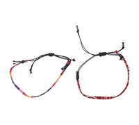 SOLUSTRE 2pcs Bohemian Rainbow Foot Straps Woven Foot Rope Adjustable Design Good Texture Assorted Color Cloth for Daily Clothing